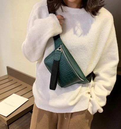 CROWDALE Women bag crocodile multicolor messenger chest bag clutch female Pu leather handbag cross body bag Fashion high quality
