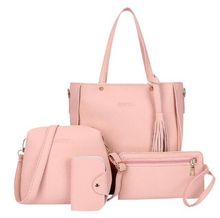 4Pcs Fashion A Women Shoulder Bag Small Bags For Women 2019 Black Luxury Shoulder Bag Women Vintage Women Bag Over The Shoulder