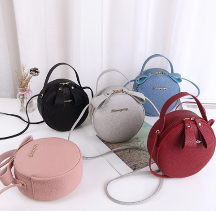 Design Fashion Women Round Bag Leather Women's Circular Crossbody Shoulder Messenger Bags Ladies Purse Female Bolsa Handbag