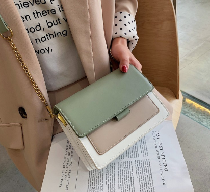 Contrast Color PU Leather Crossbody Bags For Women 2019 Travel Handbag Fashion Simple Shoulder Messenger Bag Lady Crossbody Bags